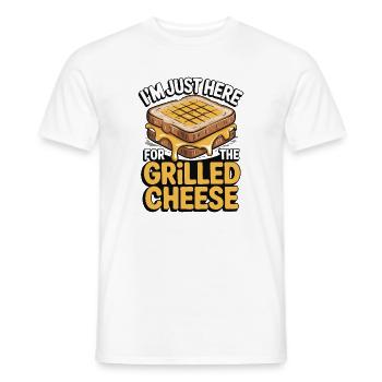 Amateur de fromage grillé - Je suis juste ici - T-shirt homme - blanc - Devant - AI Model Male 178 dark (178cm)