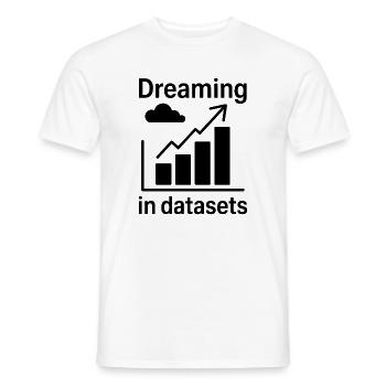 Data Analyst Saying Funny Data Analyst Gift - Men's T-Shirt - white - Front - AI Model Male 178 dark (178cm)