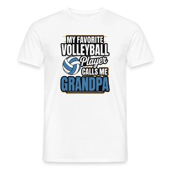 Volleyball Papa - Conception du joueur préféré - T-shirt homme - blanc - Devant - AI Model Male 178 dark (178cm)