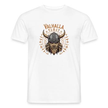 Mächtiger Wikinger mit Walhalla-Helm - Männer T-Shirt - Weiß - Vorne - AI Model Male 178 dark (178cm)