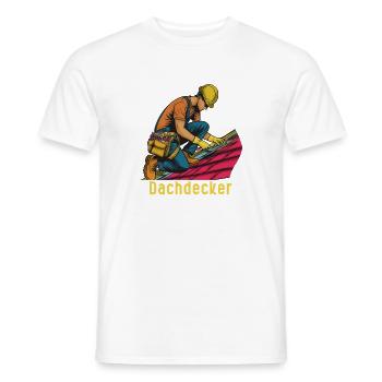 Dachdecker im Einsatz - Männer T-Shirt - Weiß - Vorne - AI Model Male 178 dark (178cm)