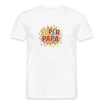 Super Dad Comic Burst Rétro - T-shirt homme - blanc - Devant - AI Model Male 178 dark (178cm)