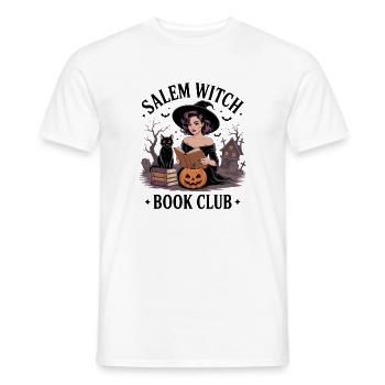 Witch Book Club Halloween Design - Men's T-Shirt - white - Front - AI Model Male 178 dark (178cm)