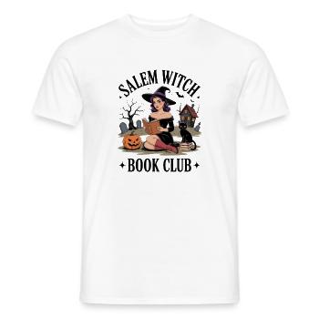 Witch Reading Night Book Club - Men's T-Shirt - white - Front - AI Model Male 178 dark (178cm)