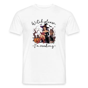 Hexenlesung von Pumpkin Night - Männer T-Shirt - Weiß - Vorne - AI Model Male 178 dark (178cm)