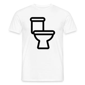 toilet - Men's T-Shirt - white - Front - AI Model Male 178 dark (178cm)