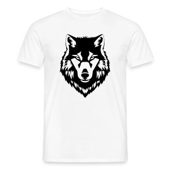 Wolf Wölfe T-shirt Geschenk - Männer T-Shirt - Weiß - Vorne - AI Model Male 178 dark (178cm)