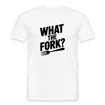 Was ist die Gabel? - Männer T-Shirt - Weiß - Vorne - AI Model Male 178 dark (178cm)