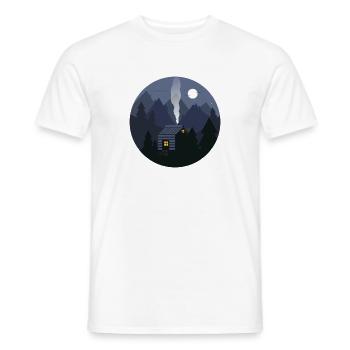 Nightfall Cabin in Pines - Männer T-Shirt - Weiß - Vorne - AI Model Male 178 dark (178cm)
