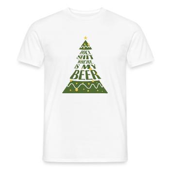 Arbre de Noël disant Beer Quest - T-shirt homme - blanc - Devant - AI Model Male 178 dark (178cm)