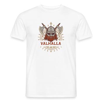Valhalla Wikingeraxt & Bart - Männer T-Shirt - Weiß - Vorne - AI Model Male 178 dark (178cm)