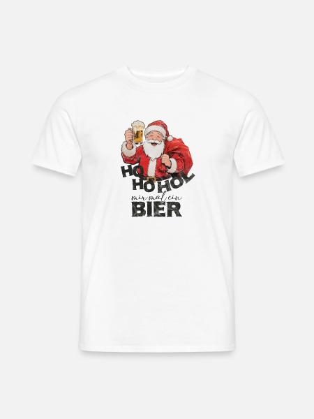 Santa says get me a beer - Men's T-Shirt - white