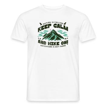 Restez calme et continuez à marcher - T-shirt homme - blanc - Devant - AI Model Male 178 dark (178cm)