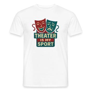 Theater Is My Sport - Men's T-Shirt - white - Front - AI Model Male 178 dark (178cm)