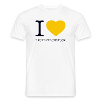 J’adore le petit déjeuner fermier - T-shirt homme - blanc - Devant - AI Model Male 178 dark (178cm)