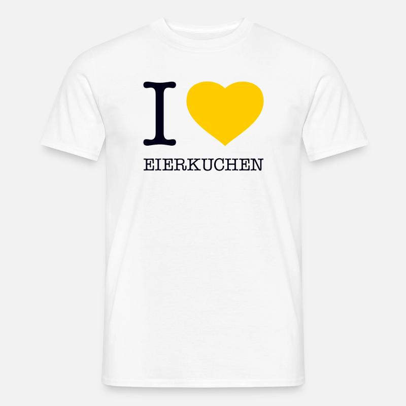 I love Eierkuchen - Männer T-Shirt - Weiß