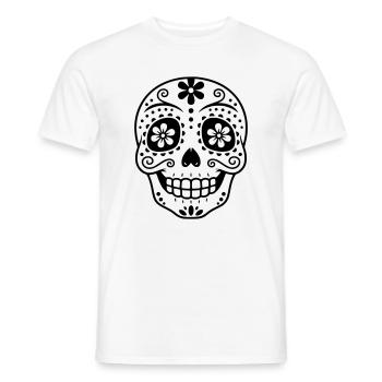 Crâne de sucre | Día de los Muertos Design - T-shirt homme - blanc - Devant - AI Model Male 178 dark (178cm)