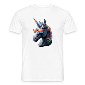 Licorne Poney Cavalier Chevaux Équitation Licornes - T-shirt homme - blanc - Devant - AI Model Male 178 dark (178cm)