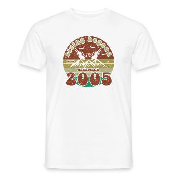 20e anniversaire Légende vivante depuis VIN 12/2005 - T-shirt homme - blanc - Devant - AI Model Male 178 dark (178cm)