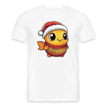 Goldfische Weihnachten - Männer T-Shirt - Weiß - Vorne - AI Model Male 178 dark (178cm)