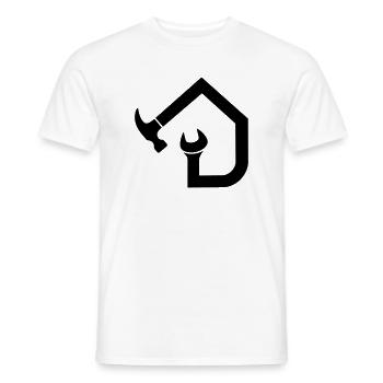 Handwerker Hausmeister – Hammer Schraubenschlüssel - Männer T-Shirt - Weiß - Vorne - AI Model Male 178 dark (178cm)