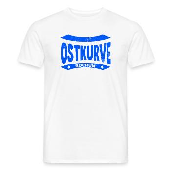 Bochumer Stadion Ostkurve Hoodie, Leidenschaft pur - Männer T-Shirt - Weiß - Vorne - AI Model Male 178 dark (178cm)