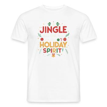 Jingle zum Urlaubspfad - Männer T-Shirt - Weiß - Vorne - AI Model Male 178 dark (178cm)