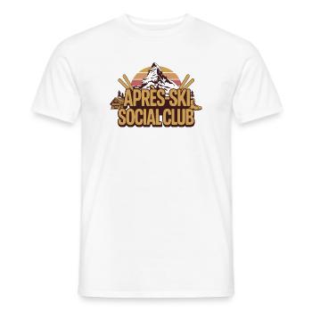 Après-Ski Social Club Vintage Skifahren Design - Männer T-Shirt - Weiß - Vorne - AI Model Male 178 dark (178cm)