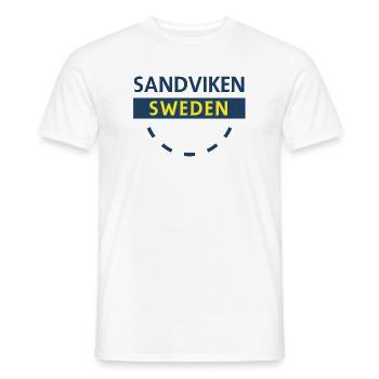Emblème de Sandviken Suède - T-shirt homme - blanc - Devant - AI Model Male 178 dark (178cm)