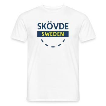 Skövde Sweden Sign Design - T-shirt homme - blanc - Devant - AI Model Male 178 dark (178cm)