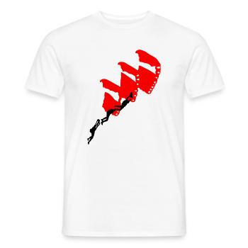 Parachuting - Men's T-Shirt - white - Front - AI Model Male 178 dark (178cm)