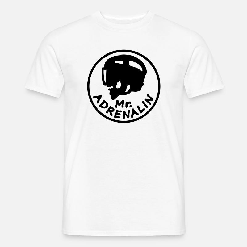 Mr. Adrenalin Eishockey - Männer T-Shirt - Weiß