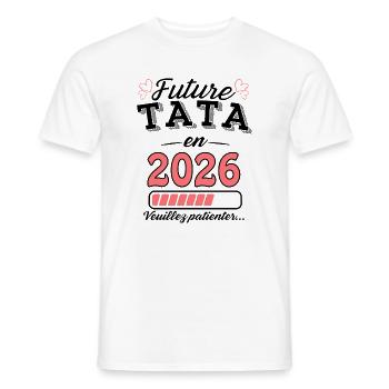 Future Tata 2026 New Birth Future Aunt Aunt 2026 - Men's T-Shirt - white - Front - AI Model Male 178 dark (178cm)