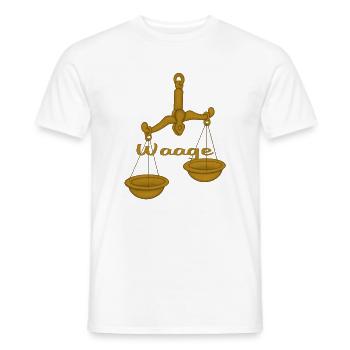 Sternzeichen Waage - Männer T-Shirt - Weiß - Vorne - AI Model Male 178 dark (178cm)