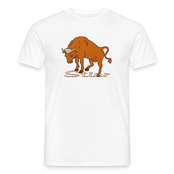 Sternzeichen Stier - Männer T-Shirt - Weiß - Vorne - AI Model Male 178 dark (178cm)