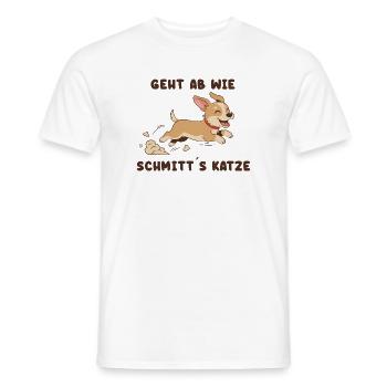 Flinker Corgi Sprint Spruch - Männer T-Shirt - Weiß - Vorne - AI Model Male 178 dark (178cm)