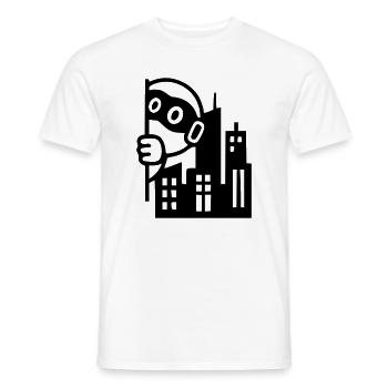Héros urbain | Rebelle dans la grande ville - T-shirt homme - blanc - Devant - AI Model Male 178 dark (178cm)