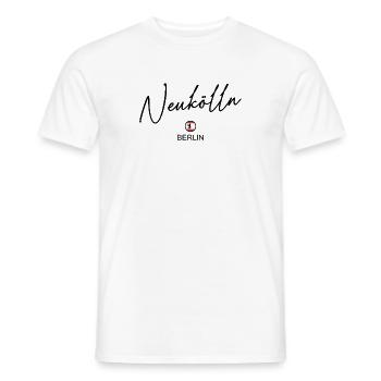 Neukölln - Berlin Flagge - Berliner Bär - Männer T-Shirt - Weiß - Vorne - AI Model Male 178 dark (178cm)
