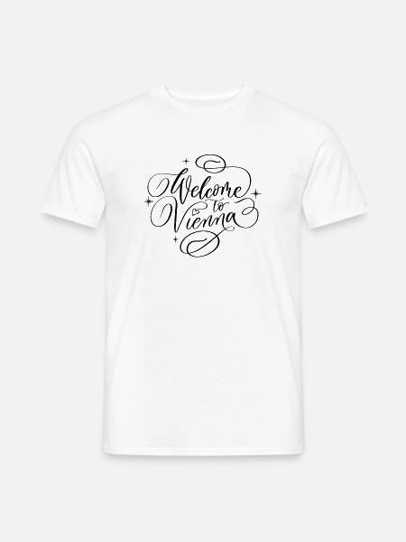 Vienna Love. Welcome to Vienna. - Men's T-Shirt - white