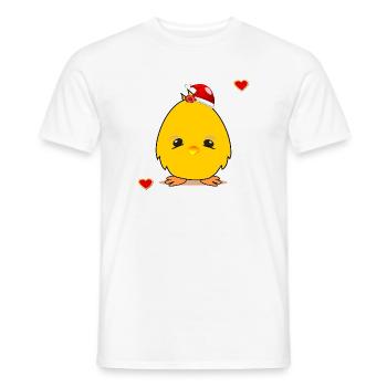 Noël poussin Noël Coeur de Noël - T-shirt homme - blanc - Devant - AI Model Male 178 dark (178cm)