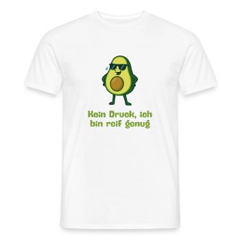 Avocado kein Druck reif genug  - Männer T-Shirt - Weiß - Vorne - AI Model Male 178 dark (178cm)