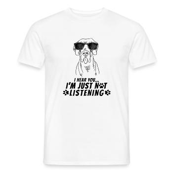 Funny Great Dane Hard Headed Dog Dad Owner - Men's T-Shirt - white - Front - AI Model Male 178 dark (178cm)
