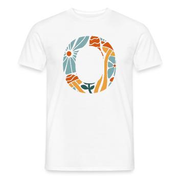 Letter o groovy Blumen Geschenkidee - Männer T-Shirt - Weiß - Vorne - AI Model Male 178 dark (178cm)