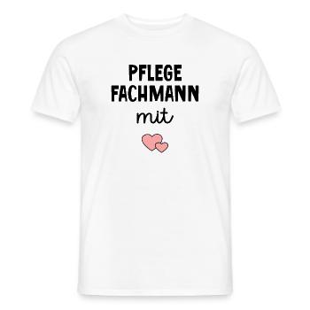 Pflege Pflegefachmann mit Herz - Männer T-Shirt - Weiß - Vorne - AI Model Male 178 dark (178cm)