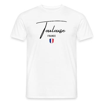 Elegant design by Toulouse, Toulouse France - Men's T-Shirt - white - Front - AI Model Male 178 dark (178cm)