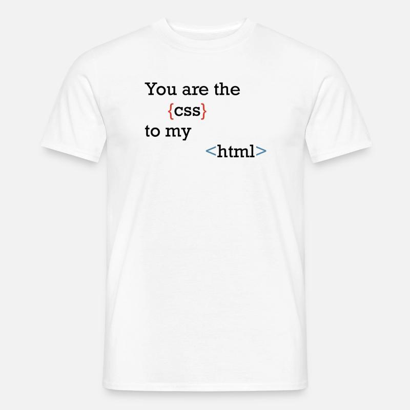 CodeSymbolik Geschweifte und Winkel - Männer T-Shirt - Weiß