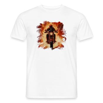 Flammensturm Motorradfahrer - Männer T-Shirt - Weiß - Vorne - AI Model Male 178 dark (178cm)
