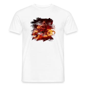 Cycliste de Fire Bike - T-shirt homme - blanc - Devant - AI Model Male 178 dark (178cm)