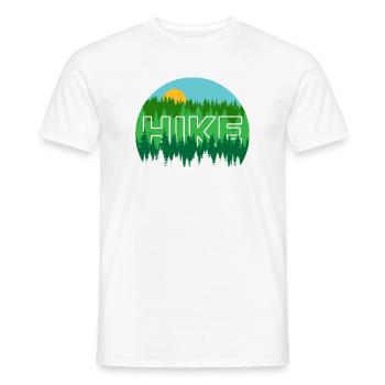 Hike in the Pines - Walking in Nature - Men's T-Shirt - white - Front - AI Model Male 178 dark (178cm)