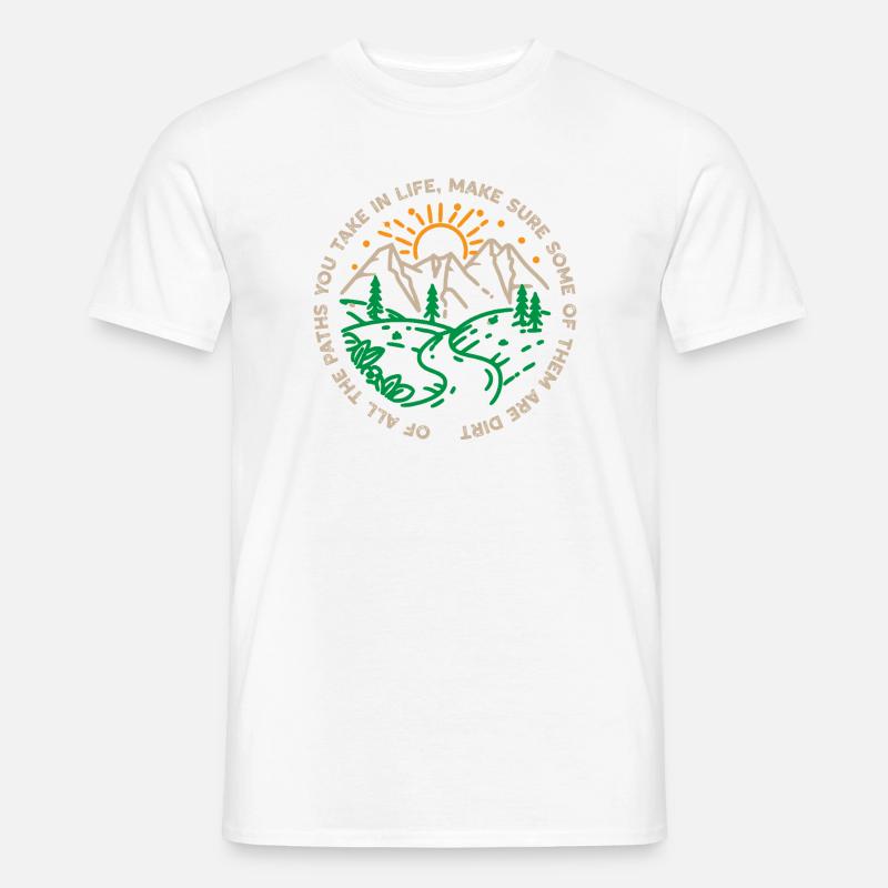 Sunrise Mountain River Wanderweg - Männer T-Shirt - Weiß